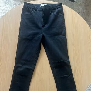 Abercrombie black high rise super skinny ankle Jean